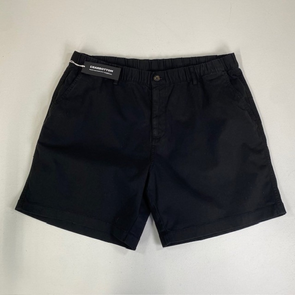 Bearbottom‎ Black Out 7in. Chino Shorts Elastic Waist Casual Comfy Mens XXL